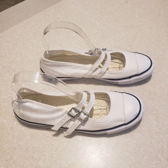 CONVERSE Chuck Taylor All Star Dainty Mary Jane Shoes White Size 7 - Picture 1 of 8